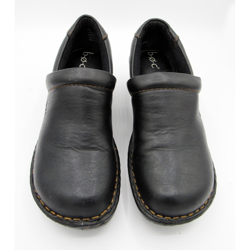 BOC Born Concept Women's Black Clogs Man Made Leather Size 7.5